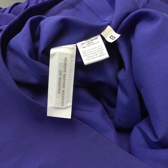 ANN TAYLOR LOFT sz 4 Mini Skirt Plisse Pleated Side Zip Purple - Picture 6 of 6